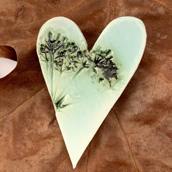 Ceramic Hearts Brooches